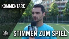 F. Ansaldo und O. Yoldas – Die Stimmen zum Spiel (1. FC Schöneberg 1913 – SC Teutonia 10)