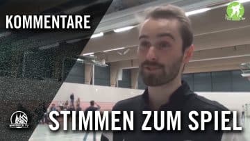 F. Feustel (Alemannia Aachen Futsal) und C. Sieber (Trainer Sportclub Aachen Futsal) – Die Stimmen
