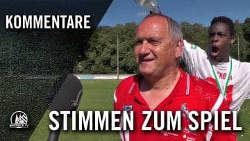FC Hennef U17 – 1. FC Köln U17 (Finale, Mittelrheinpokal der B-Junioren 2016/2017) – Stimmen
