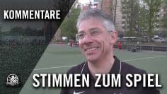 Frank Mrowetz (1. FC Lübars) und Sven Fiedler (1. FC Union) – Stimmen zum Spiel | SPREEKICK.TV