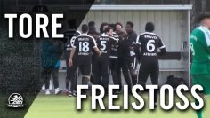 Freistoß aus 30 Metern von Yaw Oppong Donkor (1. FC Afrisko) | SPREEKICK.TV