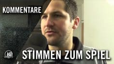 G. Hau (Niederau) und T. Dreßler (Trainer Frechen) – Die Stimmen zum Spiel