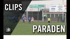 Gerade so über den Kasten gelenkt! Parade von Justin Werner (SC Borsigwalde)