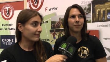 Hanyah Holletzek & Franziska Würtz (beide SV Blau Weiss) schauen auf die neue Saison | SPREEKICK.TV