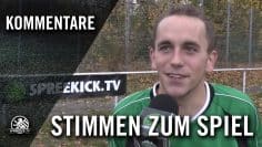 Interview mit A.Hermann und M.Cosan – Stimmen zum Spiel | SPREEKICK.TV