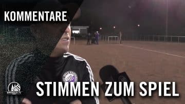 J. Bendriss (Trainer SpVg. Rheinkassel-Langel) und W. Rieger (Trainer SV Deutz 05) – Die Stimmen