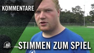 K. Chatta (Interimstrainer SV Agrippia Germania) und K. Bauer (Co-Trainer TuS Stammheim) – Stimmen