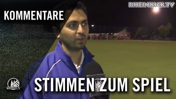 K. Gökkurt (Trainer Fortuna Köln, U19) und G. Elizbarashvili (Trainer BW Königsdorf) – Stimmen