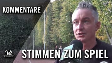 Karsten Hemsath (Trainer SC Blau-Weiss 06 Köln) und Marco Heintz (Trainer SV Gremberg-Humboldt)