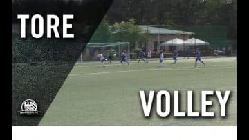 Klasse Volley-Treffer von Fabian Pfeifer (Germania Schwanheim)