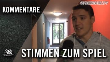 N. Podeyn (BSV) E. Kamberler (Sperber) – Stimmen zum Spiel (Sperber – BSV) | SPREEKICK.TV