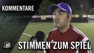 O. Kahraman (Trainer CfR Buschbell Munzur) und M. Kakhishvili (Trainer SpVg Frechen 1920) – Stimmen