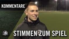 O. Lobrecht (FC Viktoria 1889 Berlin) & N. Schulz (Frohnauer SC) – Stimmen zum Spiel