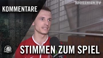 Ramy Raychouni (TeBe) & Markus Mlynikowski (Sparta) – Stimmen zum Spiel | SPREEKICK.TV