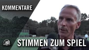 Stefan Müller (Trainer SV Schlebusch) und Werner Malischke (Trainer SV Altenberg) – Die Stimmen