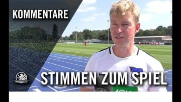 Stimmen – Hertha BSC U15 – RB Leipzig U15 (2. Spieltag, Regionalliga Nordost)