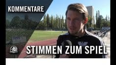 Stimmen zum Spiel | BFC Preussen – Füchse Berlin Reinickendorf (8. Spieltag, Berlin-Liga)