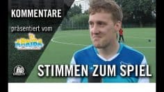 Stimmen zum Spiel | Concordia II – SVCN II (1. Runde, Pokal) | Präsentiert vom ARRIBA Erlebnisbad