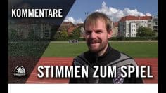 Stimmen zum Spiel | Empor Berlin U19 – BFC Dynamo U19 (4. Spieltag, A-Junioren-Regionalliga Nordost)