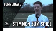 Stimmen zum Spiel | FC Arminia Tegel – SSV Köpenick-Oberspree (14. Spieltag, Kreisliga A, Staffel 4)