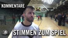 Stimmen zum Spiel (FC Liria – TuS Kirchberg, Viertelfinale, Dt. Futsal-Meisterschaft) | SPREEKICK.TV