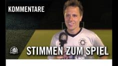 Stimmen zum Spiel l FC Stern Marienfelde – FC Nordost Berlin (25. Spieltag, Landesliga Staffel 2)