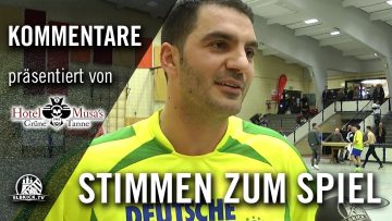 Stimmen zum Spiel (Musa & Friends – Lüneburg) | ELBKICK.TV präsentiert von Hotel Musas Grüne Tanne