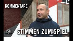 Stimmen zum Spiel | Roter Stern Leipzig 99 – SV Tapfer 06 Leipzig (7. Spieltag, Landesklasse Nord)