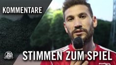 Stimmen zum Spiel (RWS Lohberg – Vatanspor Solingen, Relegation)