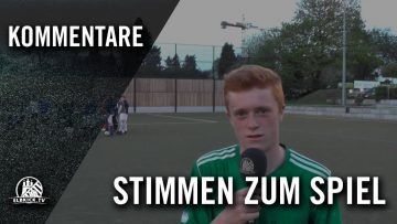 Stimmen zum Spiel | TSV Sasel U17 – SV Nettelnburg-Allermöhe U17 (Achtelfinale B-Jugend Pokal)
