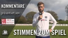 Stimmen zum Spiel | TuS Dassendorf – Concordia (29. Spieltag, Oberliga) | Pra?sentiert von MY-BED.eu