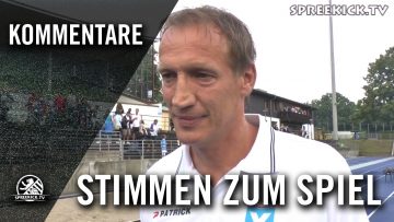 T. Herbst (FC Viktoria Berlin) — Stimme zum Spiel (FC Viktoria Berlin – Hertha BSC) | SPREEKICK.TV