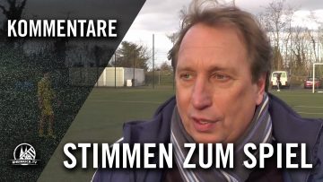 U. Hoßdorf (VfR Bachem),S.Rystow (GKSC Hürth)-Stimmen zum Spiel) | RHEINKICK.TV