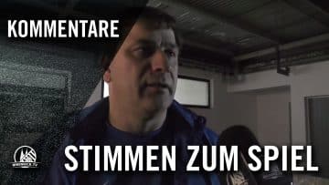 W. Braun (Trainer CfB Ford Niehl) und Y. Celik (Trainer SV Bergfried Leverkusen) – Stimmen