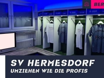 Umziehen wie die Profis: Der SV Hermesdorf präsentiert die schönste Kabine im Amateurfußball