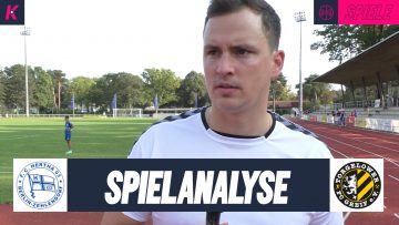 Die Trainer geben ihre Spielanalyse ab.