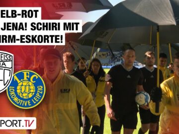 3x Gelb-Rot für Jena! Schiri mit Schirm-Eskorte: Jena – Lok Leipzig | Regionalliga Nordost