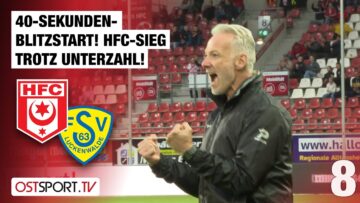 40-Sekunden-Blitzstart! HFC-Sieg trotz Unterzahl: Halle – Luckenwalde | Regionalliga Nordost