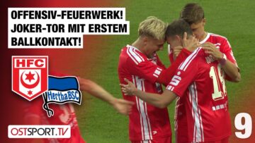 Offensiv-Feuerwerk! Joker-Tor mit erstem Ballkontakt: Halle – Hertha II | Regionalliga Nordost