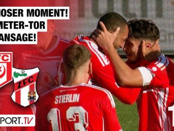 KURIOS! 50-Meter-Tor mit Ansage: Hallescher FC – ZFC Meuselwitz | Regionalliga Nordost