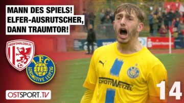 Mann des Spiels! Elfer-Ausrutscher, dann Traumtor: Greifswald – Lok Leipzig | Regionalliga Nordost