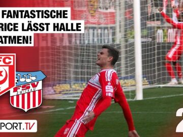 Der fantastische Fabrice lässt Halle aufatmen! Halle – Zwickau | Regionalliga Nordost