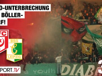 Pyro-Unterbrechung und Böllerwurf! Halle – Chemie Leipzig | Regionalliga Nordost