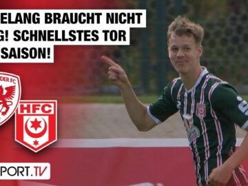 Schnellstes Tor der Saison! Damelang braucht nicht lang: Greifswald – Halle | Regionalliga Nordost