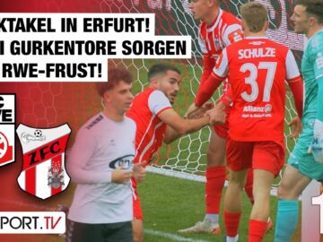 SPEKTAKEL IN ERFURT! 2 Gurkentore sorgen für RWE-Frust: Erfurt – Meuselwitz | Regionalliga Nordost