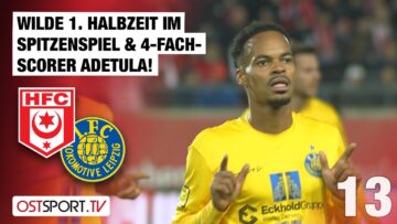 Wilde 1. Halbzeit und 4-fach-Scorer Adetula! Hallescher FC – Lok Leipzig | Regionalliga Nordost