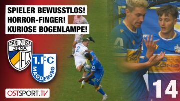 Spieler bewusstlos! Horror-Finger! Kuriose Bogenlampe! CZ Jena – Magdeburg II | Regionalliga Nordost