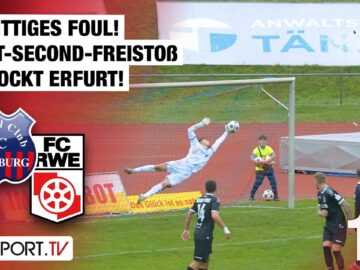 Strittiges Foul! Last-Second-Freistoß! Eilenburg – Erfurt | Regionalliga Nordost