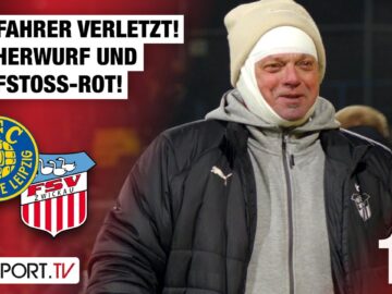 Busfahrer verletzt! Becherwurf und Kopfstoß-ROT: Lok Leipzig – FSV Zwickau | Regionalliga Nordost
