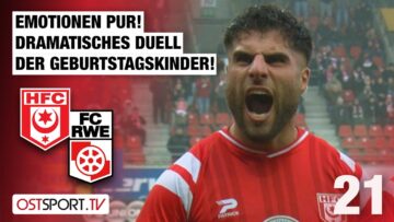 DUELL DER GEBURTSTAGSKINDER: Hallescher FC – Rot-Weiß Erfurt | Regionalliga Nordost